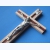 Krzyż drewniany jasny brąz z paskiem 21 cm 